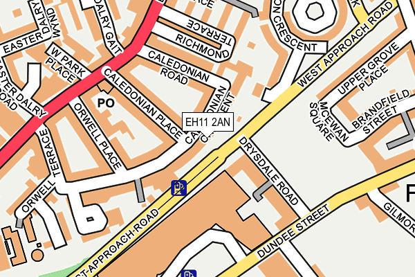 EH11 2AN map - OS OpenMap – Local (Ordnance Survey)