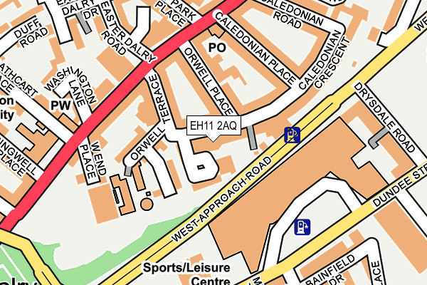 EH11 2AQ map - OS OpenMap – Local (Ordnance Survey)