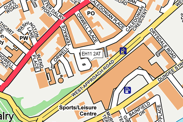EH11 2AT map - OS OpenMap – Local (Ordnance Survey)
