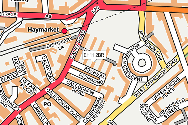 EH11 2BR map - OS OpenMap – Local (Ordnance Survey)