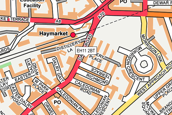 EH11 2BT map - OS OpenMap – Local (Ordnance Survey)