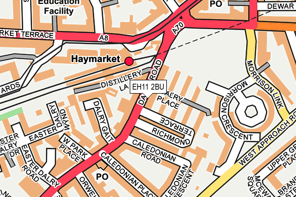 EH11 2BU map - OS OpenMap – Local (Ordnance Survey)