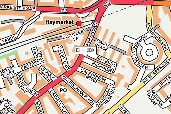 EH11 2BX map - OS OpenMap – Local (Ordnance Survey)