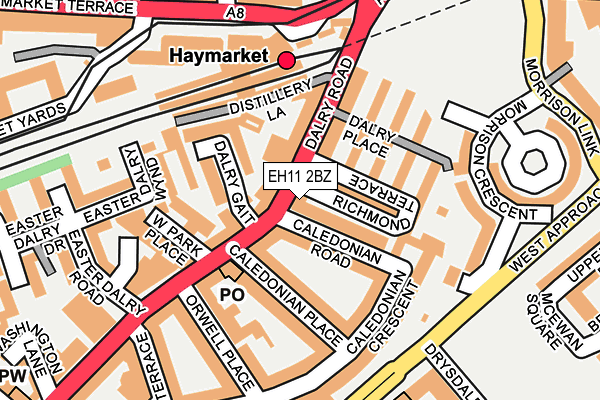 EH11 2BZ map - OS OpenMap – Local (Ordnance Survey)