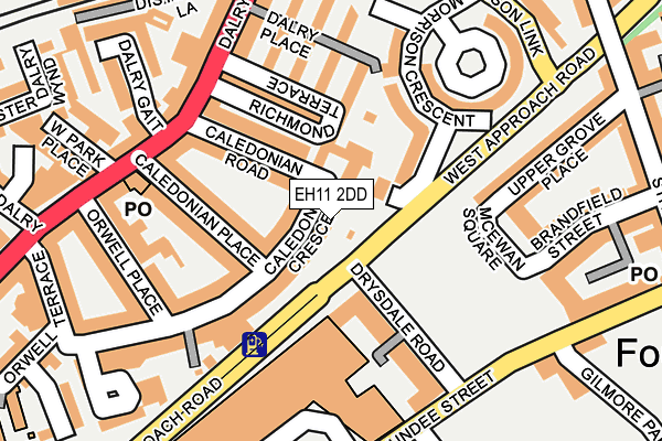 EH11 2DD map - OS OpenMap – Local (Ordnance Survey)