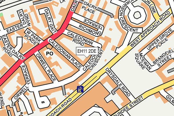 EH11 2DE map - OS OpenMap – Local (Ordnance Survey)