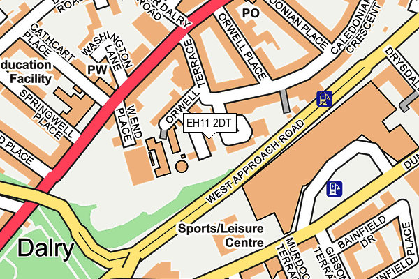 EH11 2DT map - OS OpenMap – Local (Ordnance Survey)