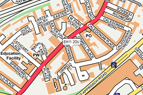 EH11 2DU map - OS OpenMap – Local (Ordnance Survey)
