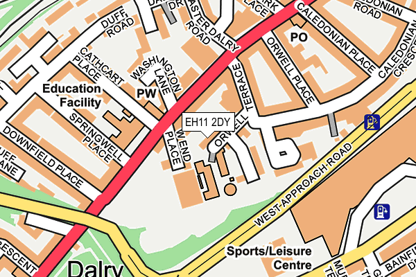 EH11 2DY map - OS OpenMap – Local (Ordnance Survey)