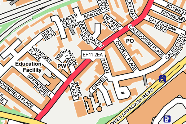 EH11 2EA map - OS OpenMap – Local (Ordnance Survey)