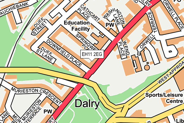 EH11 2EG map - OS OpenMap – Local (Ordnance Survey)