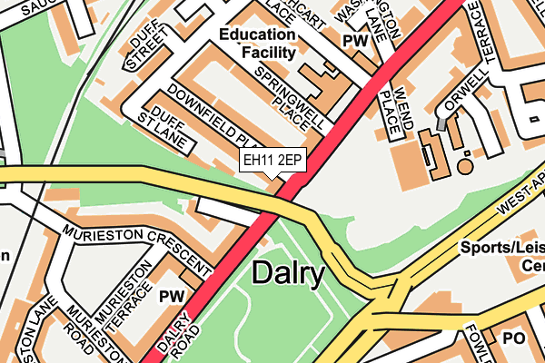 EH11 2EP map - OS OpenMap – Local (Ordnance Survey)