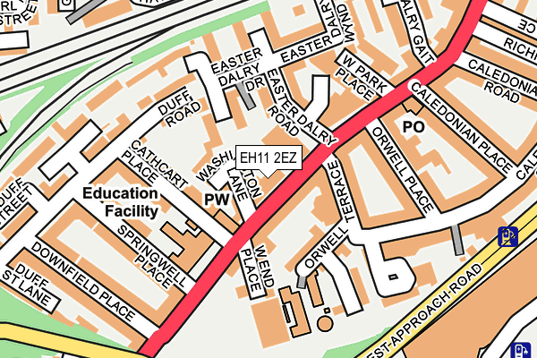 EH11 2EZ map - OS OpenMap – Local (Ordnance Survey)