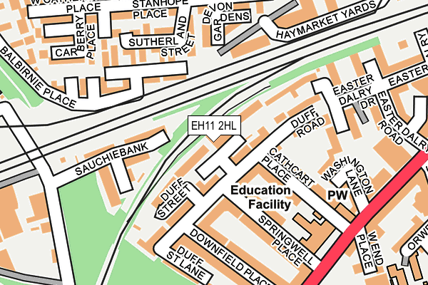 EH11 2HL map - OS OpenMap – Local (Ordnance Survey)