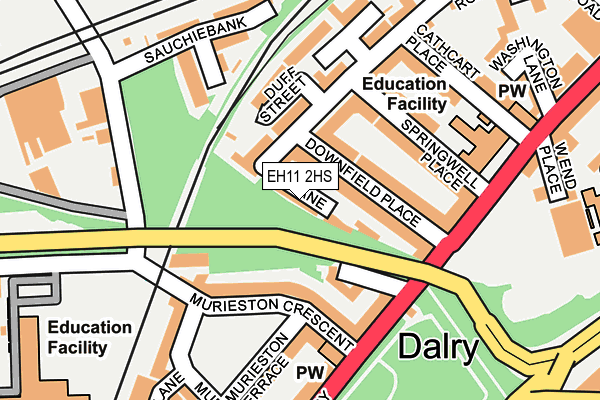 EH11 2HS map - OS OpenMap – Local (Ordnance Survey)