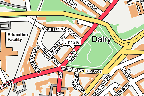 EH11 2JG map - OS OpenMap – Local (Ordnance Survey)