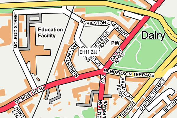 EH11 2JJ map - OS OpenMap – Local (Ordnance Survey)