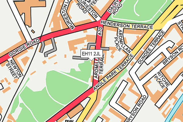 EH11 2JL map - OS OpenMap – Local (Ordnance Survey)