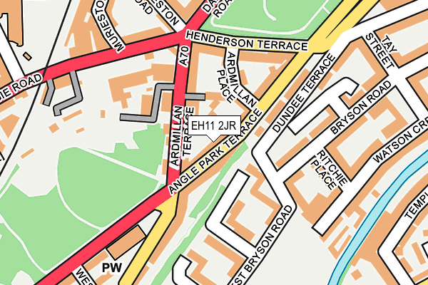 EH11 2JR map - OS OpenMap – Local (Ordnance Survey)