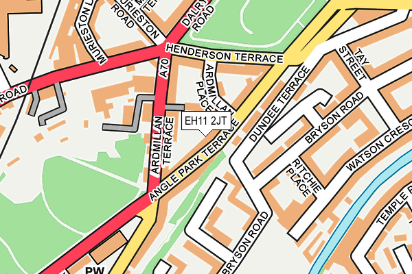EH11 2JT map - OS OpenMap – Local (Ordnance Survey)