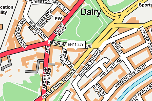 EH11 2JY map - OS OpenMap – Local (Ordnance Survey)
