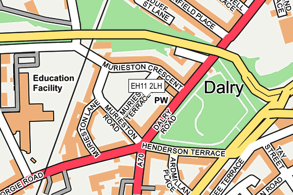 EH11 2LH map - OS OpenMap – Local (Ordnance Survey)