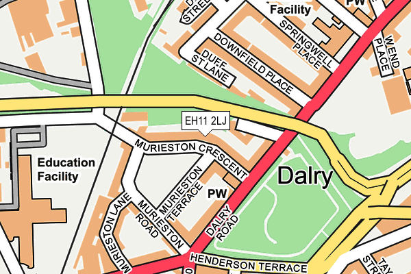 EH11 2LJ map - OS OpenMap – Local (Ordnance Survey)