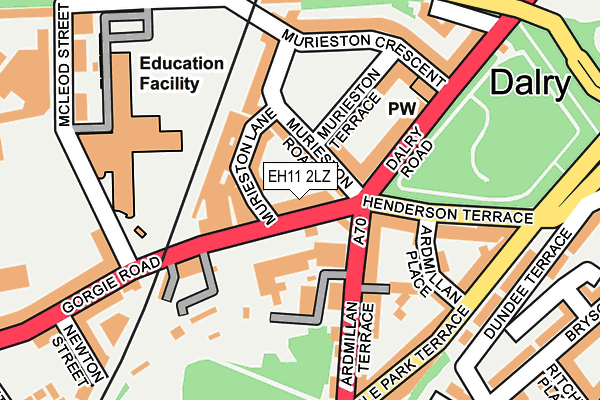 EH11 2LZ map - OS OpenMap – Local (Ordnance Survey)