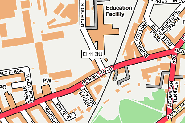 EH11 2NJ map - OS OpenMap – Local (Ordnance Survey)