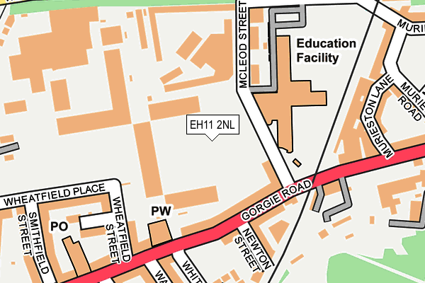 EH11 2NL map - OS OpenMap – Local (Ordnance Survey)