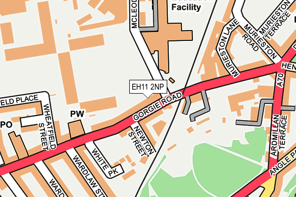 EH11 2NP map - OS OpenMap – Local (Ordnance Survey)
