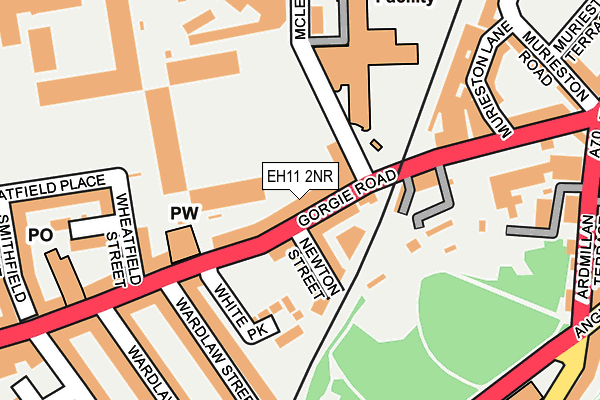 EH11 2NR map - OS OpenMap – Local (Ordnance Survey)