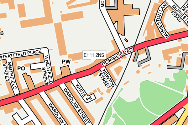 EH11 2NS map - OS OpenMap – Local (Ordnance Survey)