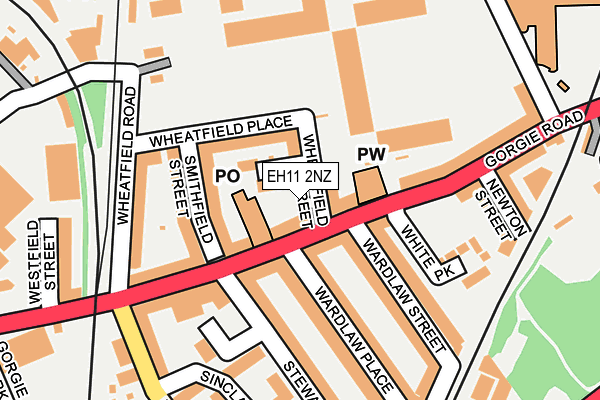 EH11 2NZ map - OS OpenMap – Local (Ordnance Survey)