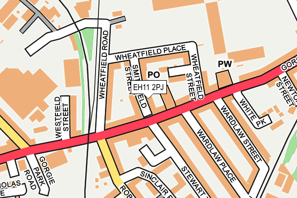 EH11 2PJ map - OS OpenMap – Local (Ordnance Survey)