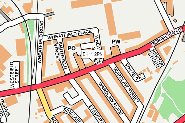 EH11 2PN map - OS OpenMap – Local (Ordnance Survey)