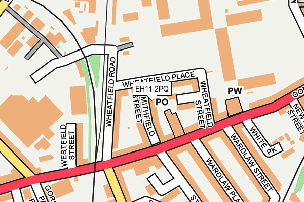 EH11 2PQ map - OS OpenMap – Local (Ordnance Survey)