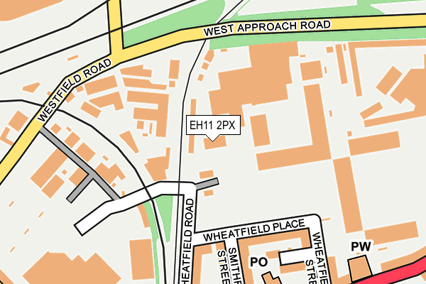 EH11 2PX map - OS OpenMap – Local (Ordnance Survey)