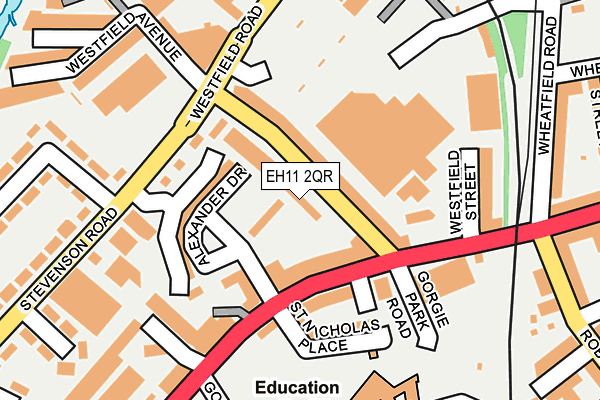 EH11 2QR map - OS OpenMap – Local (Ordnance Survey)