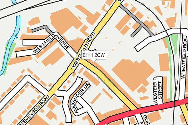 EH11 2QW map - OS OpenMap – Local (Ordnance Survey)