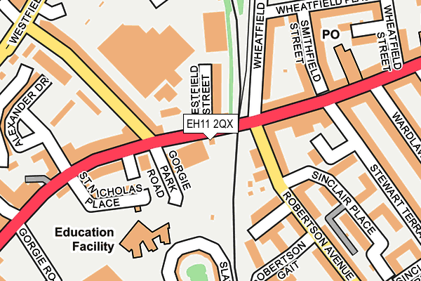 EH11 2QX map - OS OpenMap – Local (Ordnance Survey)