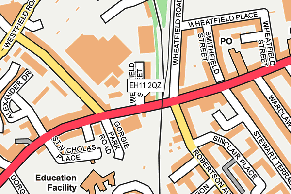 EH11 2QZ map - OS OpenMap – Local (Ordnance Survey)