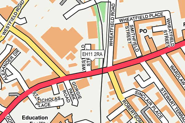 EH11 2RA map - OS OpenMap – Local (Ordnance Survey)