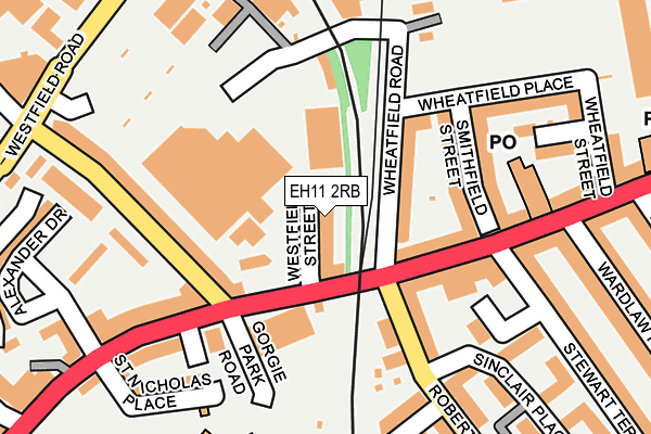 EH11 2RB map - OS OpenMap – Local (Ordnance Survey)