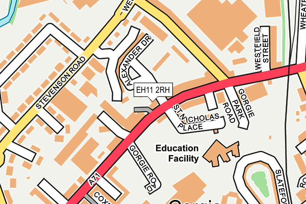 EH11 2RH map - OS OpenMap – Local (Ordnance Survey)