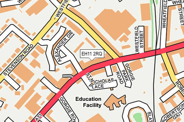 EH11 2RQ map - OS OpenMap – Local (Ordnance Survey)