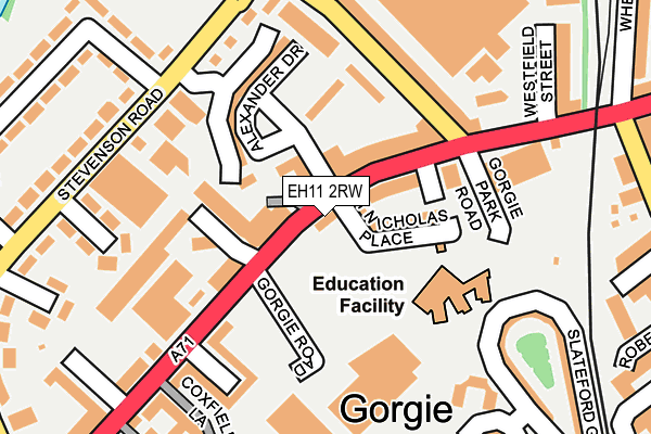 EH11 2RW map - OS OpenMap – Local (Ordnance Survey)