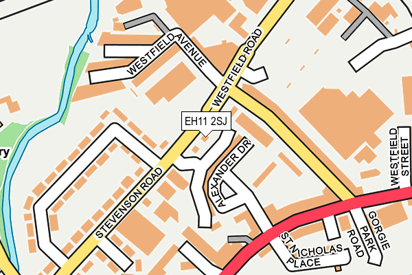 EH11 2SJ map - OS OpenMap – Local (Ordnance Survey)