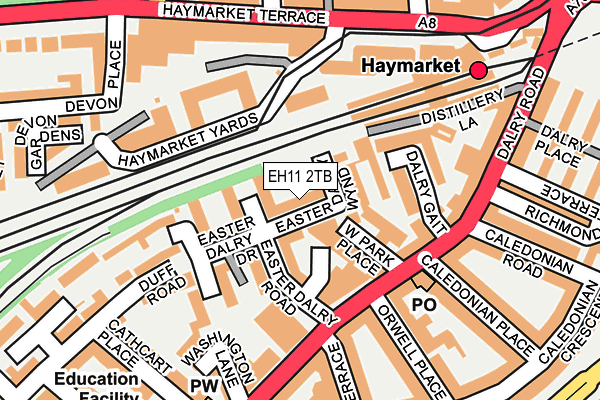 EH11 2TB map - OS OpenMap – Local (Ordnance Survey)