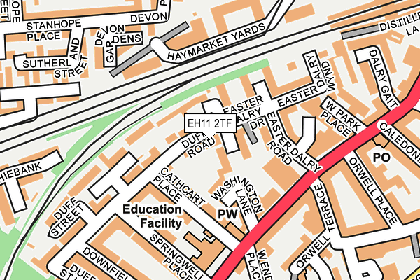 EH11 2TF map - OS OpenMap – Local (Ordnance Survey)
